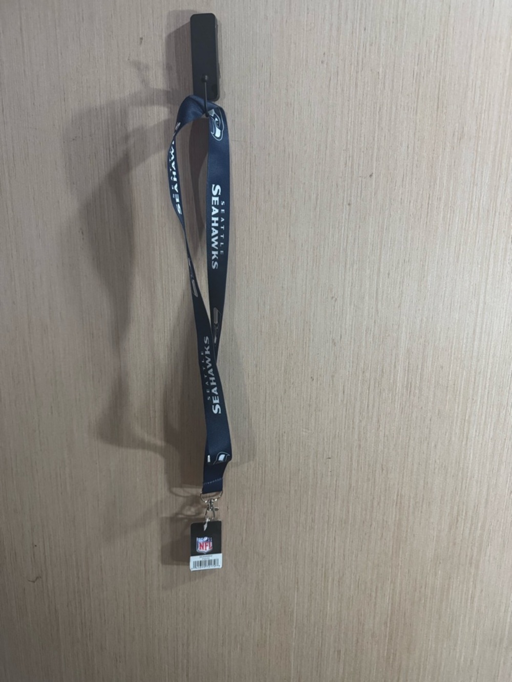 NFL Seattle Seahawks Navy and White Lanyard NWT
